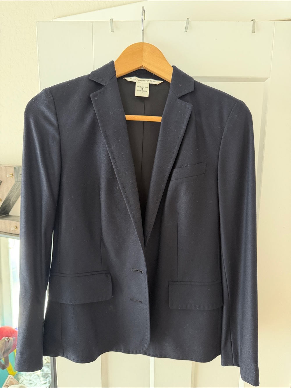 Diane Von Furstenberg Women's Navy Tailored Blazer